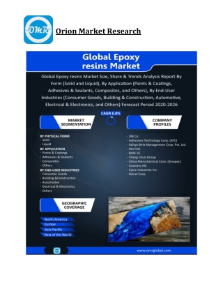 Epoxy Resin Market Size, Competitive Analysis, Share, Forecast- 2020-2026