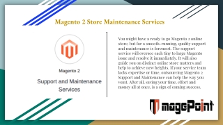 Magento 2 Support and Maintenance
