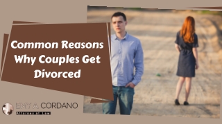 Common Reasons Why Couples Get Divorced