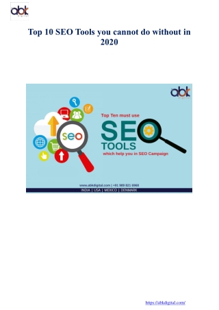 Top 10 SEO Tools you cannot do without in 2020