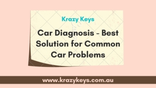 Car Diagnosis & Repair Help for Common Car Problems | Krazy Keys