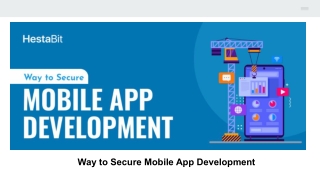 Way to Secure Mobile App Development