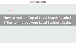 Rank on Top with your Google Local Business Listing I Google Local SEO