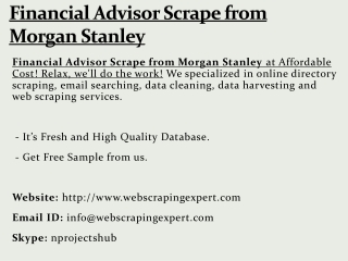 Financial Advisor Scrape from Morgan Stanley