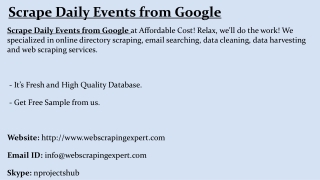 Scrape Daily Events from Google