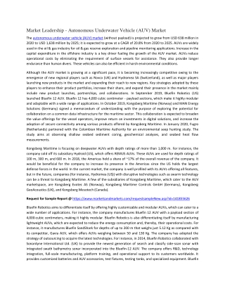Autonomous Underwater Vehicle (AUV) Market by Type, Application, Technology | COVID-19 Impact Analysis | MarketsandMarke