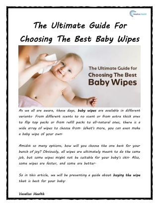 The Ultimate Guide For Choosing The Best Baby Wipes