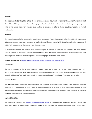 Alcohol Packaging Market Share