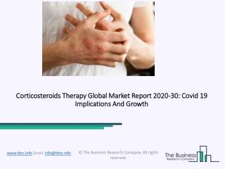Corticosteroids Therapy Market Size, Growth, Trends and Research Analysis by TBRC