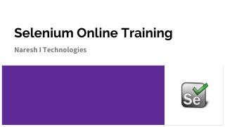 About Selenium- Selenium Online Training