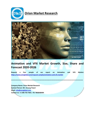 Animation and VFX Market Growth, Size, Share and Forecast 2020-2026