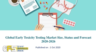 Global Early Toxicity Testing Market Size, Status and Forecast 2020-2026