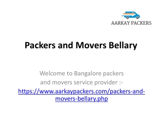 Aarkay Packers and Movers in Bellary Karnataka