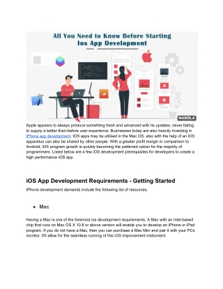 All You Need to Know Before Starting Ios App Development