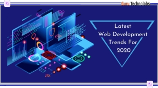 Latest Web Development Trends For 2020