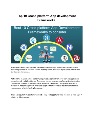 Top 10 Cross-platform App development Frameworks PDF