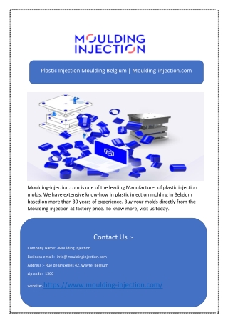 Plastic Injection Moulding Belgium | Moulding-injection.com