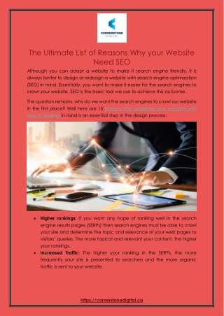 The Ultimate List of Reasons Why your Website Need SEO