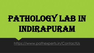 Pathology lab in Indirapuram