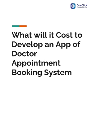 Cost to Develop Online Doctor Appointment Booking App