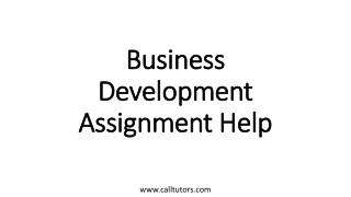 Business Development Assignment Help