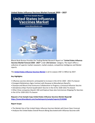 United States Influenza Vaccines Market Research Report Forecast 2027