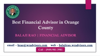 Best Financial Advisor in Orange County