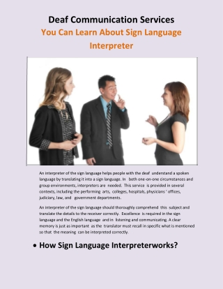 You Can Learn About Sign Language Interpreter