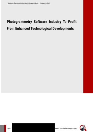 Photogrammetry Software Industry Analysis, Cost, Production Value, Price, Gross Margin, Competition Forecast to 2025