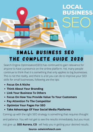 Small Business SEO-The Complete Guide 2020