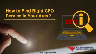 How to Find Right CFO Service in Your Area? - SBSgreenville