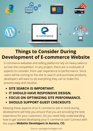 Things to Consider During Development of E-commerce Website