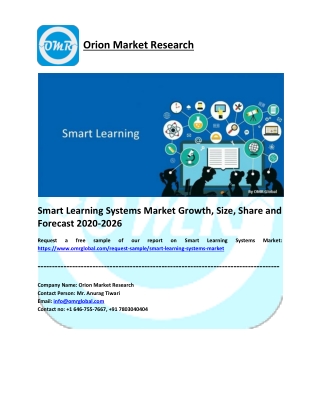 Smart Learning Systems Market Growth, Size, Share and Forecast 2020-2026