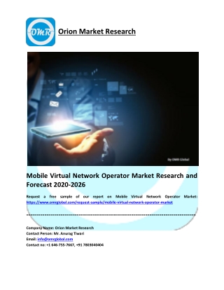 Mobile Virtual Network Operator Market Research and Forecast 2020-2026