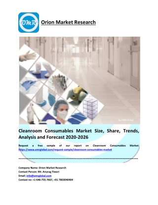 Cleanroom Consumables Market Research and Forecast 2020-2026