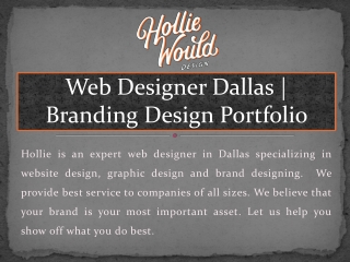 Web Designer Dallas | Branding Design Portfolio | Freelancer