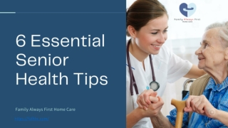 Essential Health Tips For The Senior Citizens | CDPAP Home Care