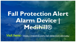 Fall Protection Alert Alarm Device | Fall Alert Bracelet | Medihill®