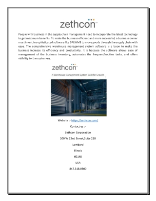 3PL Warehouse Management Software | Zethcon.com