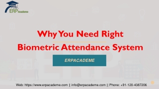 Why You Need Right Biometric Attendance System