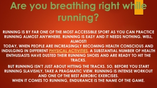 Are you breathing right while running