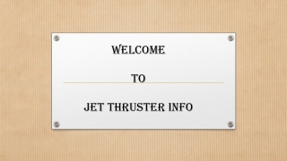 Jet Thruster Info