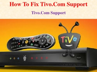 How To Fix Tivo.Com Support