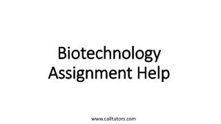 Biotechnology Assignment Help