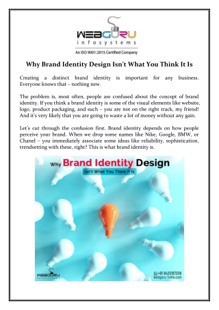 Why Brand Identity Design Isn’t What You Think It Is