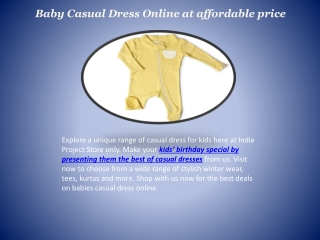 Baby Casual Dress Online at affordable price