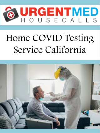 Home COVID Testing Service California