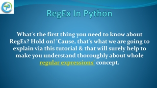 What is RegEx? Regular Expression in Python & Meta Characters
