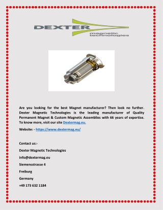 Best Magnetic Coupling | Dexter Magnetic Technologies