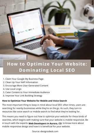 How to Optimize Your Website: Dominating Local SEO